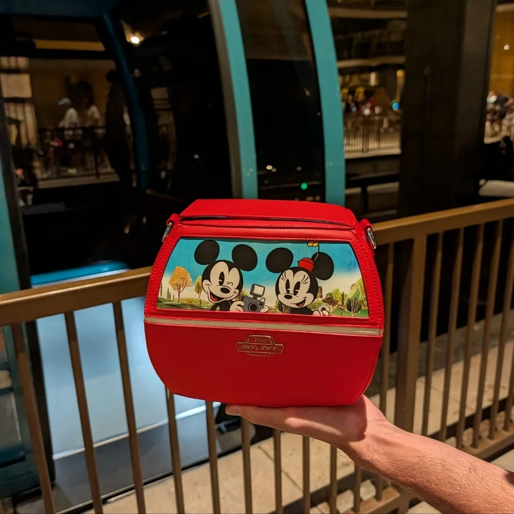 NEW Disney Parks Loungefly Skyliner Shoulder Bag Purse Mickey Mouse Donald Duck - Picture 7 of 10